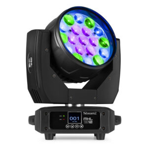 BeamZ Pro MHL1912 Moving Head Wash Light with Zoom – 19x 12W